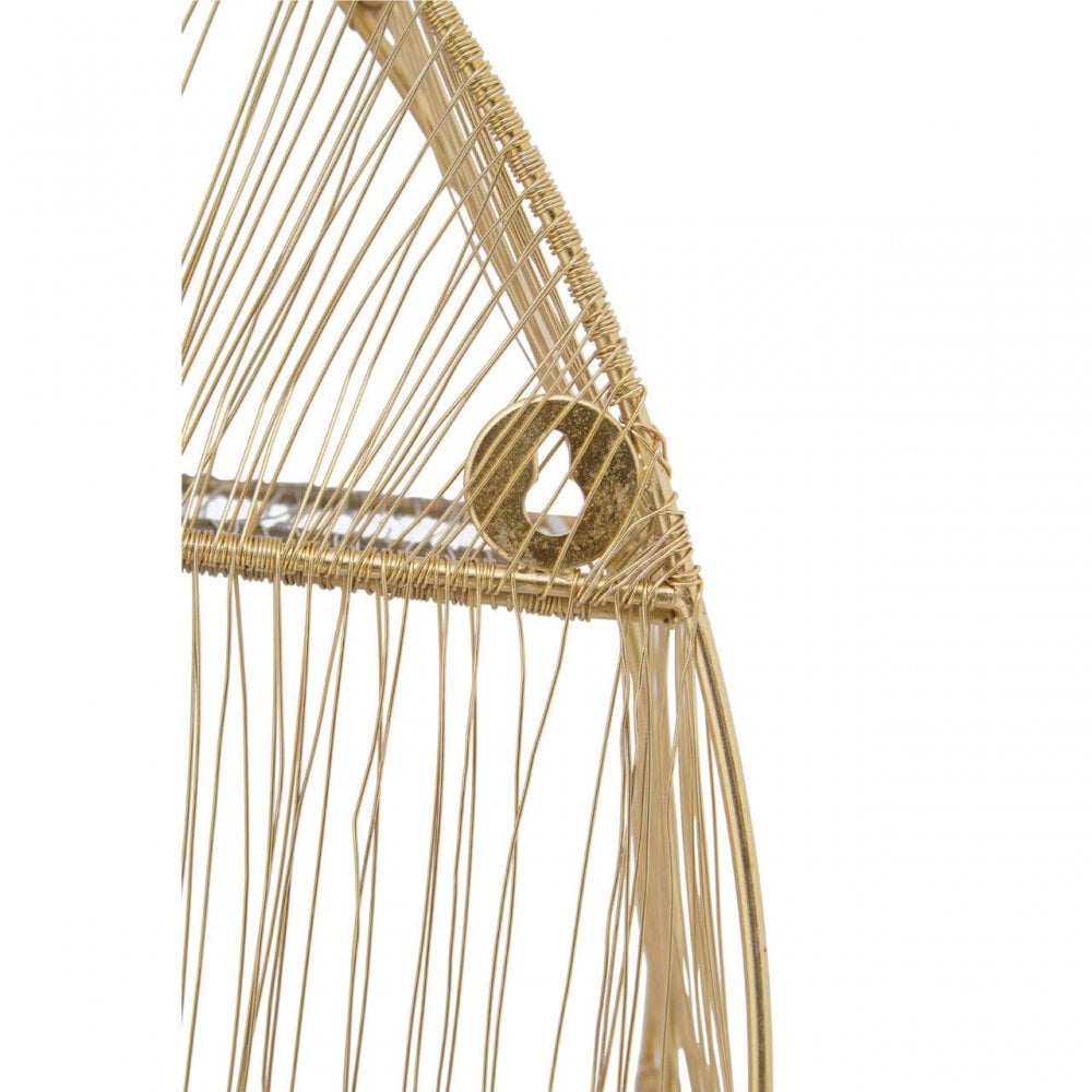 Enzo Gold Wire Round Wall Shelf