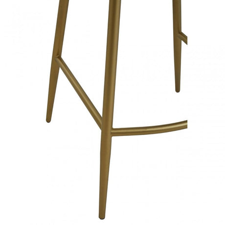 Buffalo Green Leather Angular Bar Chair