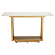 Moda Ivory White Marble  Console Table