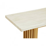 Moda Ivory White Marble  Console Table