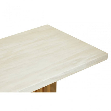 Moda Ivory White Marble  Console Table