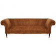 Siena Three Seat Gold Velvet Sofa