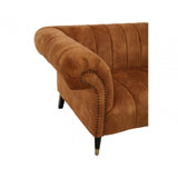 Siena Three Seat Gold Velvet Sofa