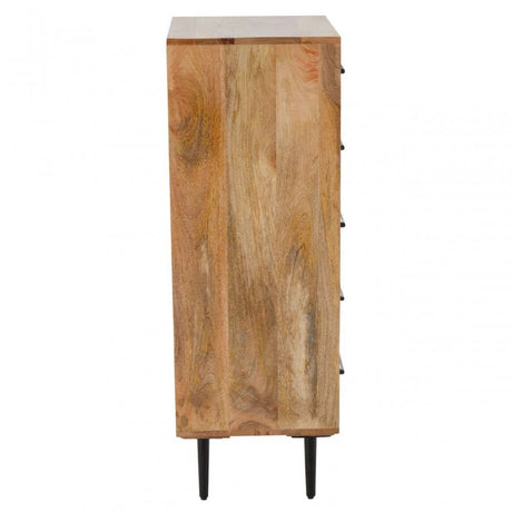 Boho Five Drawer Mango Wood Chest