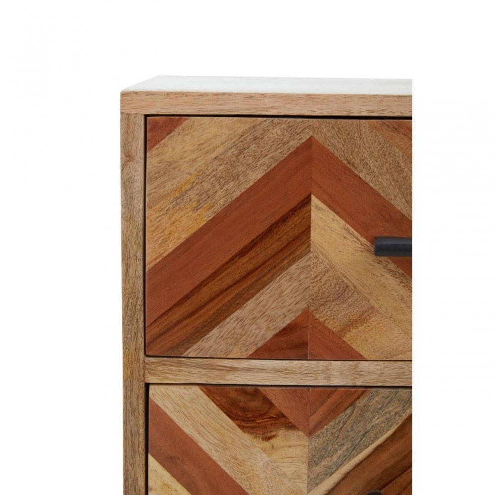 Boho Five Drawer Mango Wood Chest