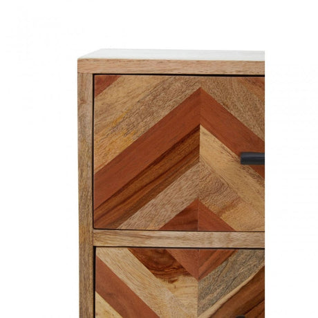 Boho Five Drawer Mango Wood Chest