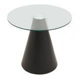 Azalea Round Clear Glass Top Dining Table