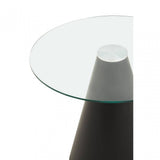 Azalea Round Clear Glass Top Dining Table