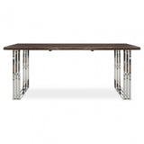 Hampstead Natural And Silver Dining Table