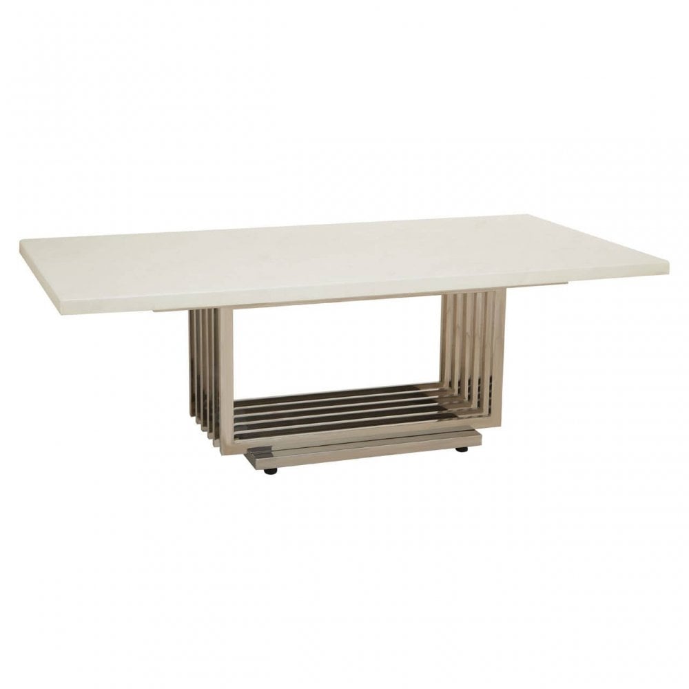 Moda White Marble Coffee Table