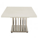Moda White Marble Coffee Table