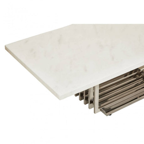 Moda White Marble Coffee Table