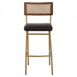 Buffalo Black Leather Bar Chair
