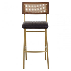Buffalo Black Leather Bar Chair