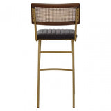 Buffalo Black Leather Bar Chair