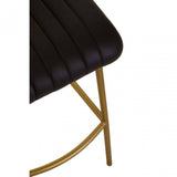 Buffalo Black Leather Bar Chair
