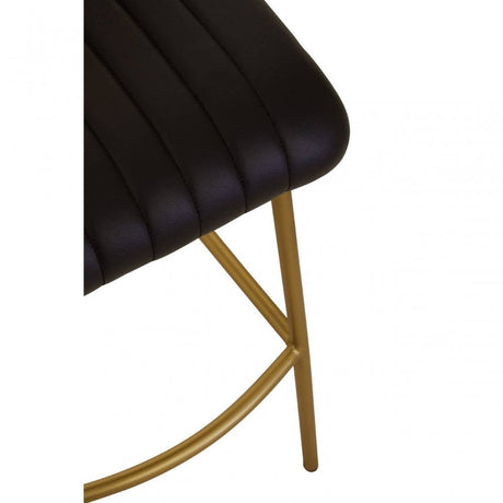 Buffalo Black Leather Bar Chair