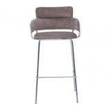 Tamzin Mink Velvet Bar Chair