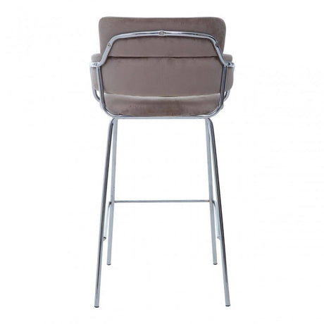 Tamzin Mink Velvet Bar Chair