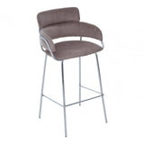 Tamzin Mink Velvet Bar Chair