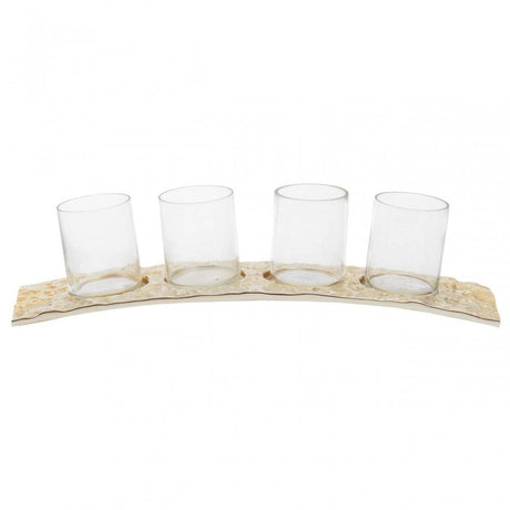 Akola Gold Rectangular Tealight Holder