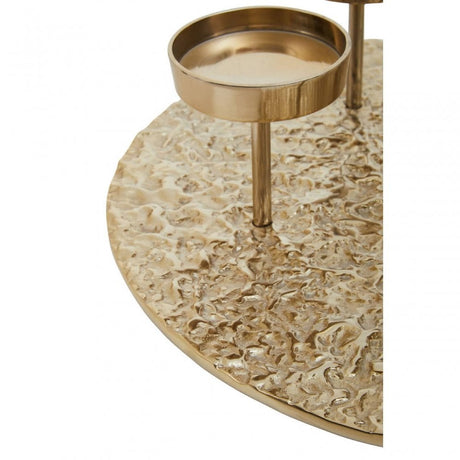 Akola Gold Round Six Pillar Candle Holder