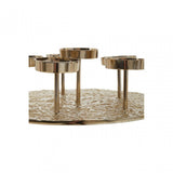Akola Gold Round Six Pillar Candle Holder