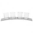 Akola Silver Rectangular 4 Tealight Holder