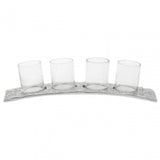Akola Silver Rectangular 4 Tealight Holder
