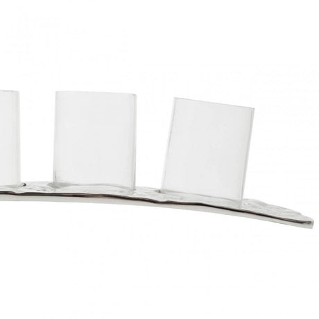 Akola Silver Rectangular 4 Tealight Holder