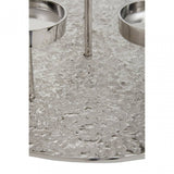 Akola Silver Round 6 Pillar Candle Holder