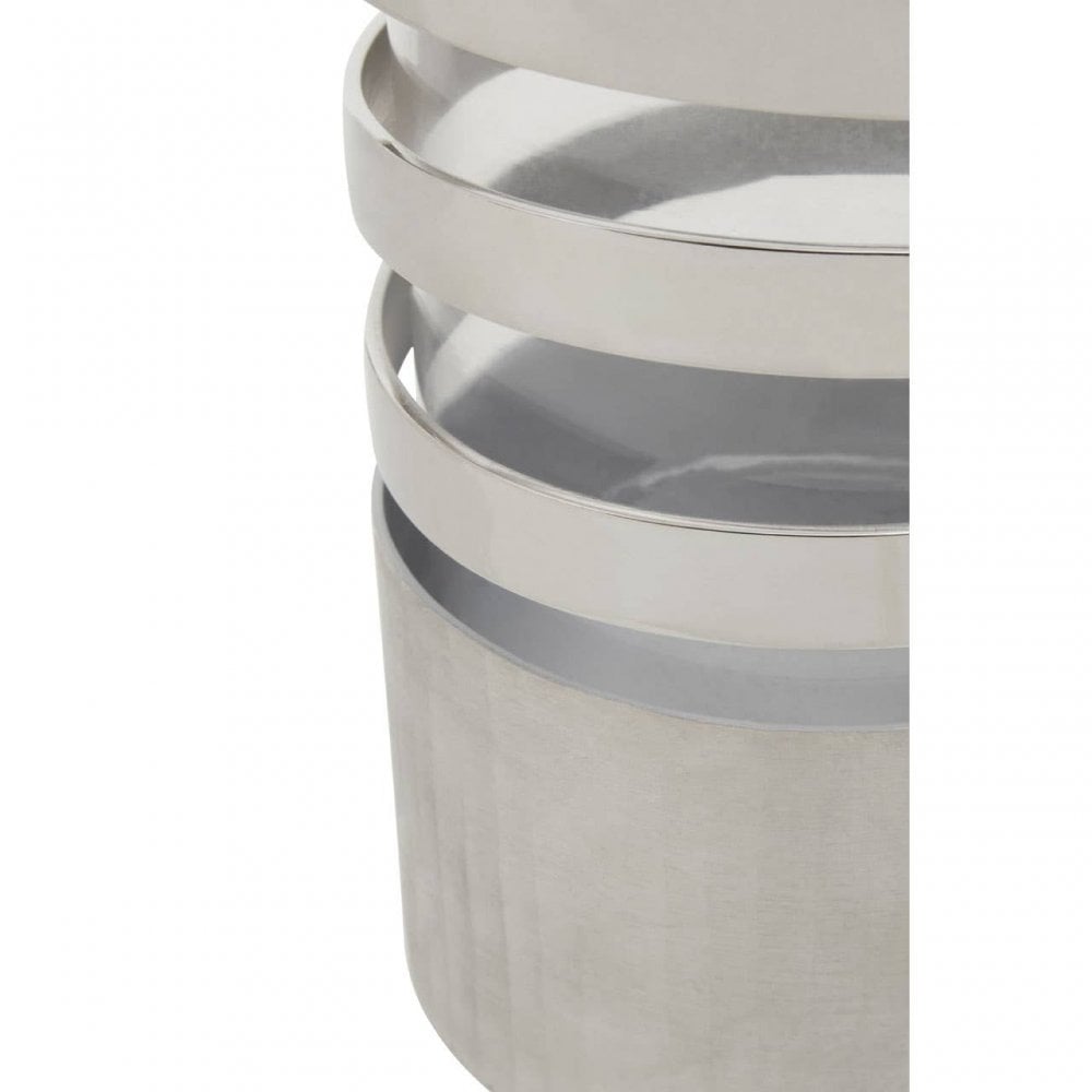 Amreli Small Silver Hurricane Candle Holder