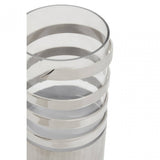 Amreli Large Silver Hurricane Candle Holder