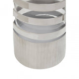 Amreli Large Silver Hurricane Candle Holder