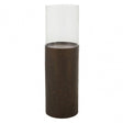 Akola Small Gold Floor Standing Candle Holder