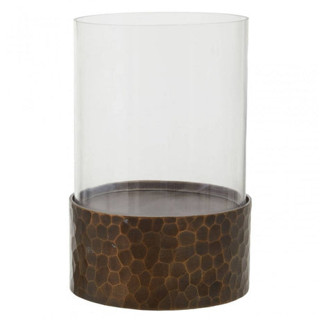 Akola Small Gold Hurricane Candle Holder