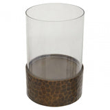 Akola Small Gold Hurricane Candle Holder