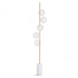 Abira Five Bulb White Marble Floor Lamp