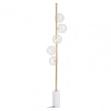 Abira Five Bulb White Marble Floor Lamp