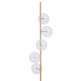 Abira Five Bulb White Marble Floor Lamp