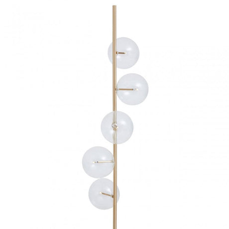 Abira Five Bulb White Marble Floor Lamp