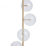 Abira Five Bulb White Marble Floor Lamp