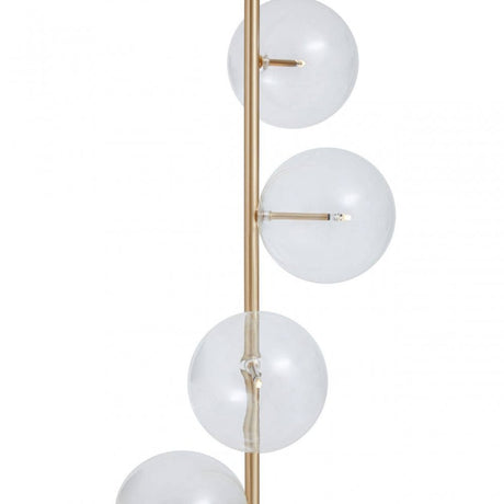 Abira Five Bulb White Marble Floor Lamp
