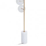 Abira Five Bulb White Marble Floor Lamp