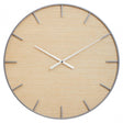 Kent Silver Frame And Wooden Dial Wall Clock