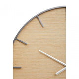 Kent Silver Frame And Wooden Dial Wall Clock