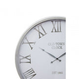 Kent Round White And Silver Wall Clock
