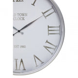 Kent Round White And Silver Wall Clock