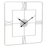 Kent Square Silver Finish Wall Clock