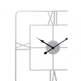 Kent Square Silver Finish Wall Clock